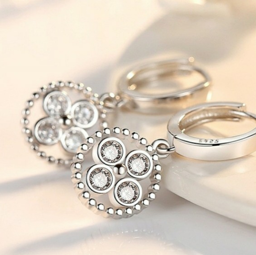 💯💋Host Pic NEW S925 Unique Dangle Zircon Earring - Picture 4 of 13